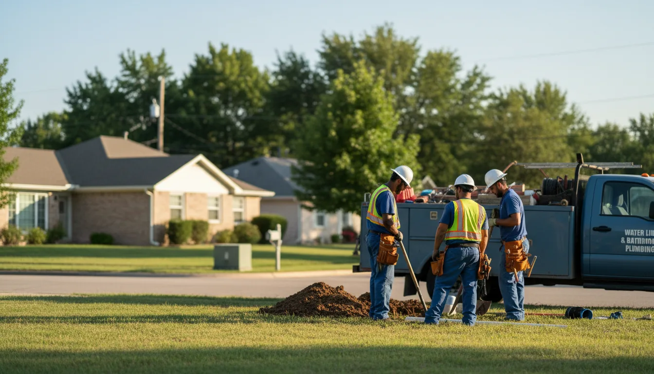 Residential water line and bathroom plumbing service in Cotulla, TX